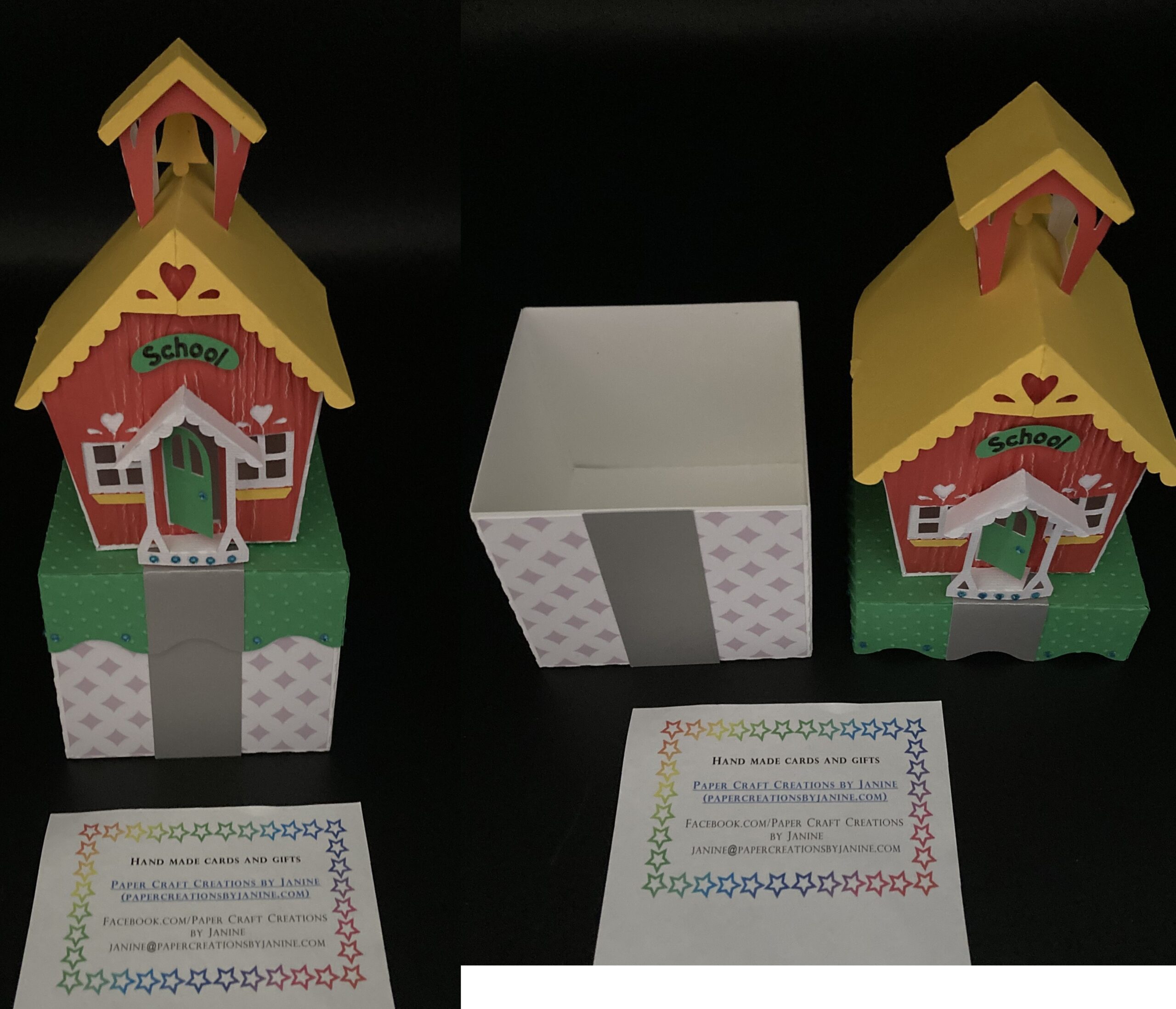 School house gift box Paper Craft Creations by Janine