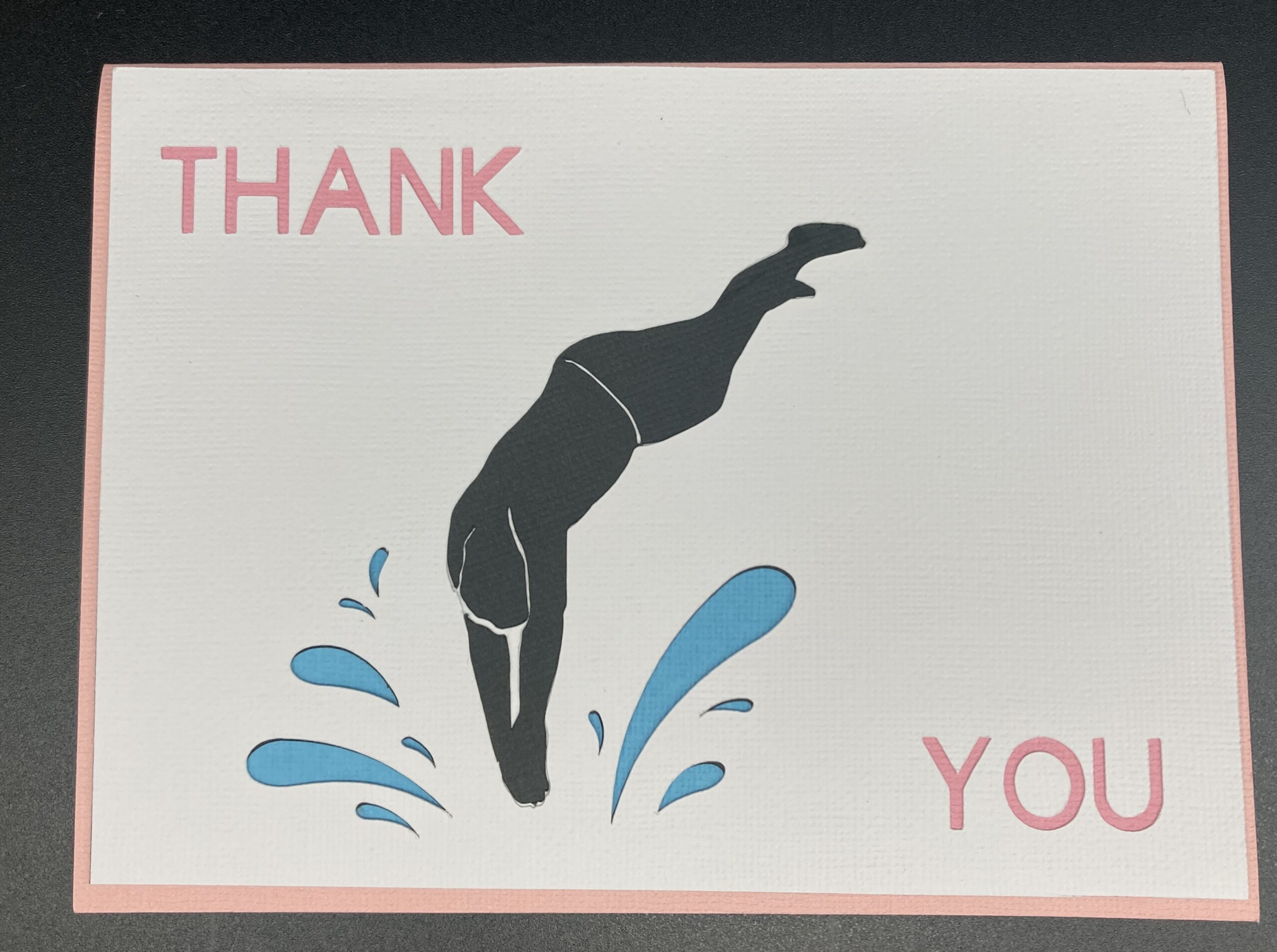 Swim Teacher Thank You Card Dive Paper Craft Creations By Janine